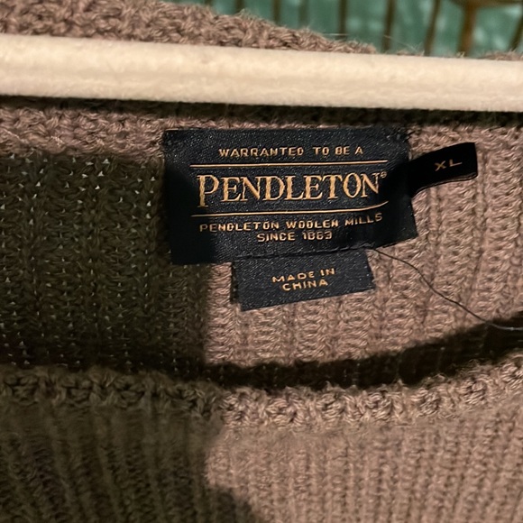 Taupe Pendleton knit sweater - Picture 2 of 6